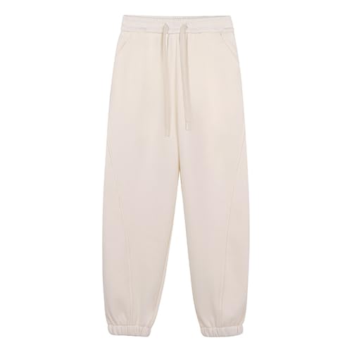 Pantalon doublé en polaire femme NSICBMNO jogging ample jambe droite