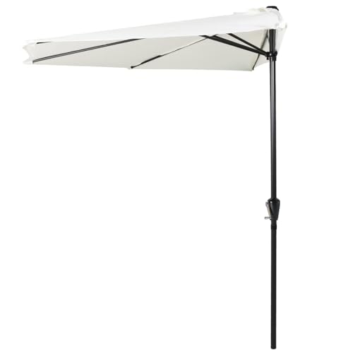 ABCCANOPY Patio Umbrella 11FT - Outdoor Half Umbrellas for Patio, Backyard, Garden, Deck (Light Beige)