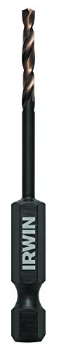 Image of IRWIN Tools 1871048 Impact Performance Series 7 /64-Inch Turbomax Black and Gold Drill Bit Bulk, 12-Pack
