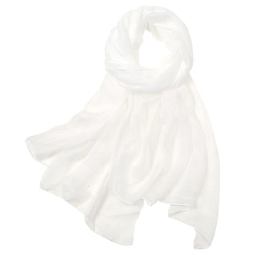 Women's Long Thin Scarf Solid Color Soft Jersey Turban Head Wrap Scarf