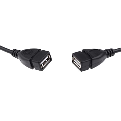 Image of 30cm USB A Male to 2Port USB Female Y-Splitter Extension Adapter Cable
