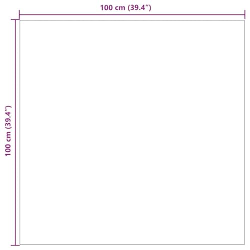Tapis de couloir gris clair 100x100 cm lavable