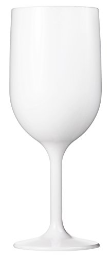 Drinique Stemmed Wine Glass Unbreakable Tritan Stemware, 12 oz (Case of 24), White