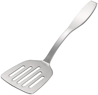 IMEEA Mini Serving Spatula Slotted Turner 9.5 Inch SUS304 Stainless Steel Brownie Cooking Spatula with Short Handle