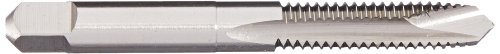 YG-1 J0 Series Vanadium Alloy HSS Spiral Pointed Tap, Uncoated (Bright) Finish, Round Shank with Square End, Plug Chamfer, 1/2