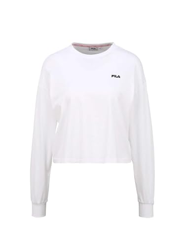 T-shirt Fila blanc femme 689012 haut sport col rond manches courtes