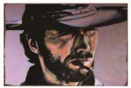 Tin Metal Wall Sign | Clint Eastwood Hollywood Actor Portrait 8 x 12 in. | Art Poster Plaque for Decoration at Home Bar Room Garage Man Cave | Western Movies Style