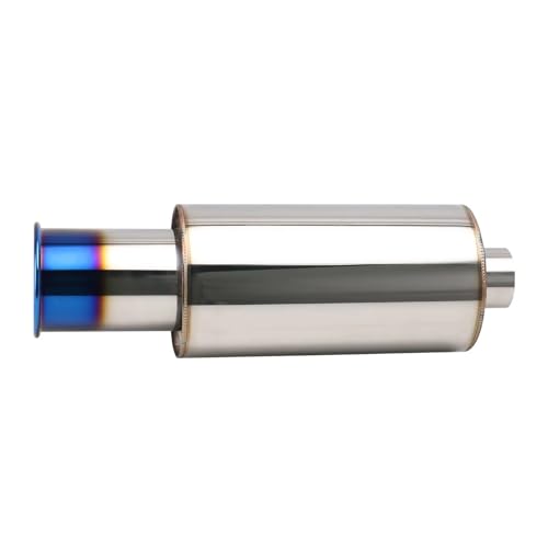 Tuyau d'échappement universel silencieux voiture acier inoxydable 63mm