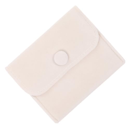 TOGEVAL Jewelry Bag Small Pouch for Jewelry Flannelette Storage Bag with Snap Button Perfect for Travel