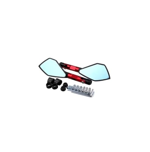 Espejos retrovisores de aluminio rojo de 8mm y 10mm para moto Hornet 600 y MT07