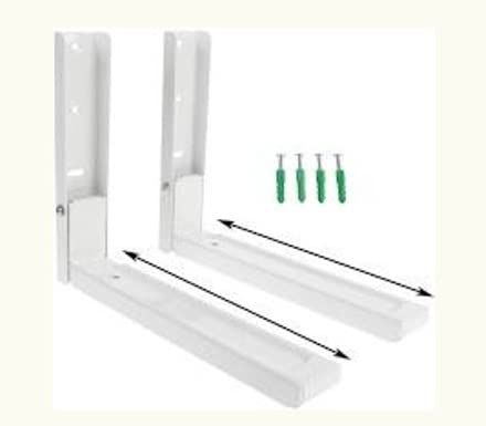 LADS Microwave Stand Heavy Duty Oven & Microwave Wall Mount Stand, OTG Wall Bracket/Shelf/Holder/Wall Stand for Kitchen with Foldable & Length Adjustable Mechanism