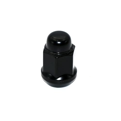 Image of 20PCS 1.4 inch Black 14x1.5 Closed End Bulge Acorn Lug Nuts - Cone Seat - 19mm Hex Wheel Lug Nut Compatible with Accord Civic Element HR-V Escape Sierra