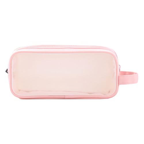 Big Capacity Pencil Case for Student Girl Boy Adult, Clear Pen Case Multifunctional Stationeries Bag Travel Cosmetic Bag See Thr