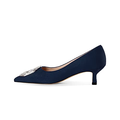 Women's Fashionable and Comfortable Single Shoes with Shallow Pointed Toe Thin Heel and Medium Heel2