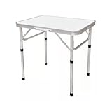 Mesa Dobrável Portátil para Camping e Praia, 60x45cm, Branca, Compacta Tipo Maleta