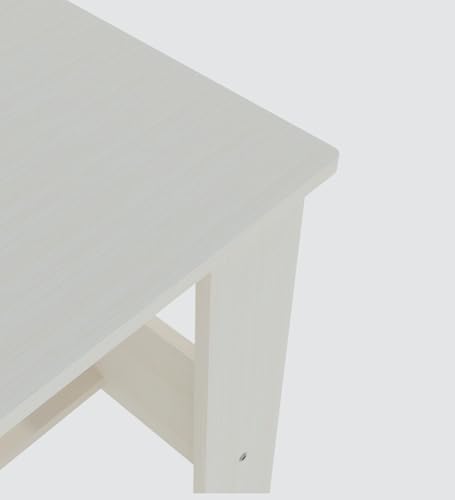 Image of Modern Compact Study Desk with Storage Shelf, White, Space-Saving Home Office Table, 90x50x74 cm