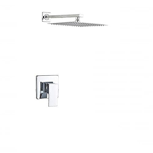 Système de douche à effet de pluie grand format 16 pouces avec bec rotatif
