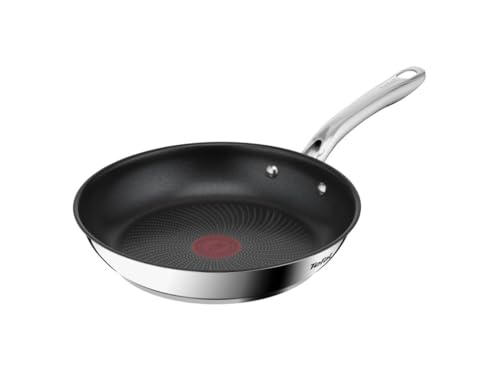 Tefal Infinite H8150425 - Induktionspfanne (24 cm, antihaftbeschichtet, Thermo-Signal bei idealer Temperatur, einfache Reinigung, geeignet für alle Herdarten, Edelstahl)
