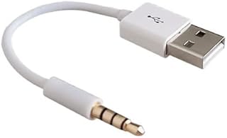 BLKing USB Data Charger Sync CableiPod Shuffle USB to 3.5mm Audio Jack, FOR ipod shuffle 1st Gen, 2nd/3nd/4nd/5nd/6nd/7nd, ipod shuffle charger Cable. (White)