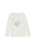 TOM TAILOR Mädchen 1037409 Langarmshirt mit Print, 12906-Wool White, 128/134
