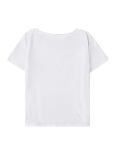Image of Girls' Graphic Tees Summer Cute Tops Casual Short Sleeve Crew Neck T Shirts
