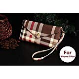 Iphone 6s Plus Case with Wristlet Strap wallet Case for Iphone 6 Plus / 6s Plus 5.5