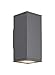 Tech Lighting 700OWTEG83012NNCHUDUNVSP Tegel - 12" 29.2W 3000K 1 LED 10 Degree Outdoor Up/Down Wall Mount with Surge Protection, Charcoal Finish with Clear Glass