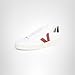 Veja Men's V-12 Leather Sneakers, Extra White/Marsala/Nautico, 8 Medium US
