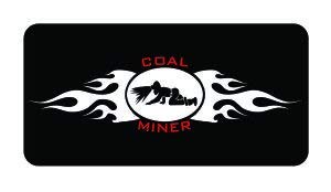 3pcs coal miner flames Funny Hard Hat/Helmet Stickers