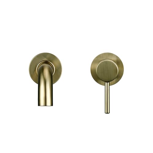 Robinet de cuisine en laiton doré et mitigeur d'évier design rond pour salle de bain