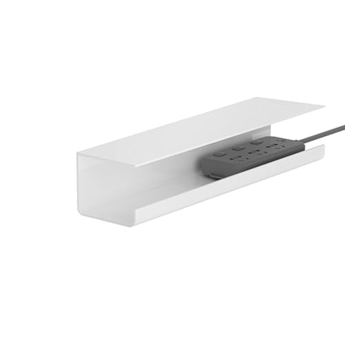 Bandeja organizadora para gestión de cables bajo escritorio Eujgoov, material PVC, para oficina y hogar miniatura 1
