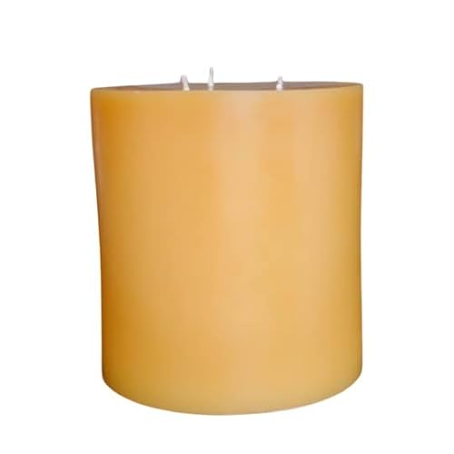 Candlestock Handmade Extra Large Beeswax Pillar Candle, Jumbo 3 Wick Candle, 6X6 Inch, 100% Usa Natural Beeswax Candle, 100 Hour Burn Time #TOP3