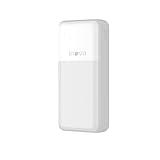 Power Bank, Carregador Portátil de 20000mAh com Carga Rápida, Múltiplas Portas, Design Leve e Proteção Inteligente para Dispositivos iOS e Android/USB/Type-C/Branco/(MD-12410)-01