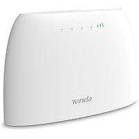 Tenda 4G03 4G LTE WLAN Router para tarjetas SIM, 150 Mbit/s en la descarga 2,4 GHz 300 Mbit/s CAT4, beamforming, Ethernet LAN, sin bloqueo de SIM, plug & play, IPV6, puerto LAN/WAN, red de invitados