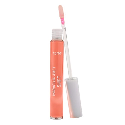 tarte maracuja juicy lip &amp; cheek shift – pH-Powered Lip Gloss Balm with Vitamin E &amp; Hyaluronic Acid for Smooth, Moisturized Lips &amp; Cheek Tint Blush, Vegan &amp; Cruelty-Free