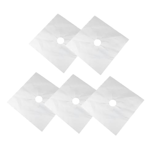 ノーブランド品 5個 特フロン製ガスコンロ保護パッド 耐油防汚マット ガスストーブ用カバー 滑り止め付き ガステーブル汚れ防止 取り付け簡単で洗