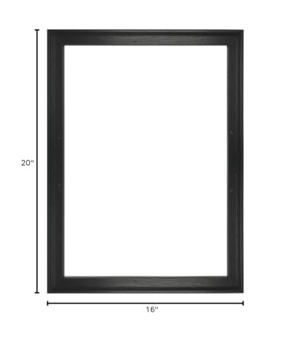 Image of DIY Floating Frame for 16X20 inch /40.7X50.8cm Canvas,0.6-0.8 inch /1.5-2cm Deep.Picture Art Wall Decor,Art Canvas Black Frame,a Frame Kit,Cut to Pieces,No Canvas Included