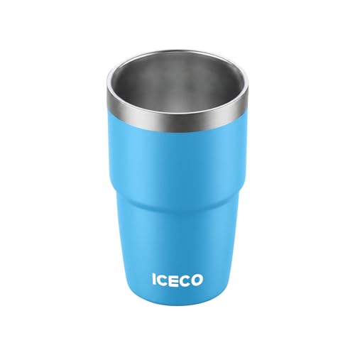 Image of ICECO 8 oz Tumbler, Insulated Espresso Cup Set of 2, Stainless Steel Drinkware, Vacuum Insulated Espresso /Coffee Cup, Stackable Mini Tumbler, Small Cup for Coffee