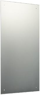 90 x 45cm Rectangle Bathroom Mirror with Drilled Holes & Chrome Cap Wall Hanging Fixing Kit