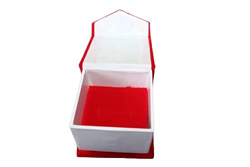 Red Velvet Flocked Jewellery Display Ring Gift Box