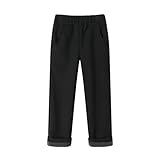 [LSMUDKINGDOM] 裏起毛 ロングパンツ キッズ スクール パンツ フォーマル ズボン 黒 男の子 秋冬 160