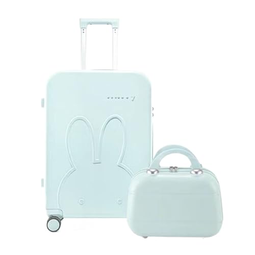 MUdson Trunk High Appearance Travel Luggage Level Pull Bar Box Candy Color Suitcase Travel Box Boarding Box Internet Trend Bag Durable (Color : Blue(A Set), Size : 26