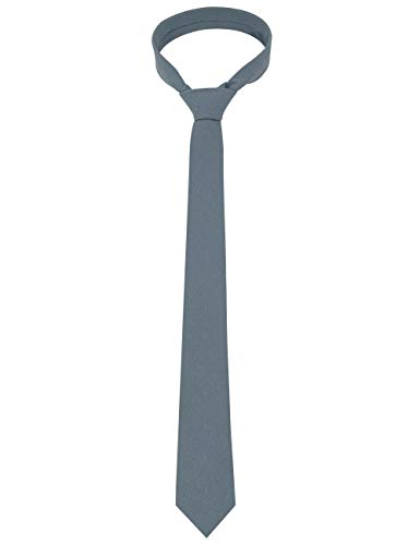 Image of Kebocis Mens Solid Color Cotton Necktie for Men