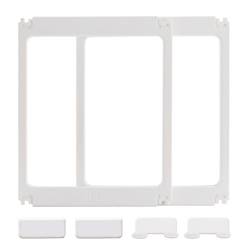 Image of Clear Acrylic Dog Playpen Indoor, Puppy Cat Small Pet Play Pen, Pet Cat Playpen for Rabbits, Dog Fence Crate Kennel Whelping Cage (O Series, 24 inch, White, 2 Panels)