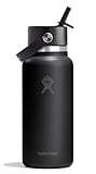 Hydro Flask 32 Oz Insulated Water Bottle with Straw Lid - Tonal Black