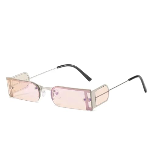 Lunettes de soleil rectangulaires contre l'éblouissement style vintage punk UV400