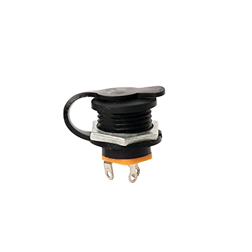 Image of Electronic Spices DC Power Jack Socket 2 Pin Female Metal Round Panel Mount Power Plug Connector (5.5 x 2.1mm) Adapter with Dustproof Cap (pack of 5pcs)