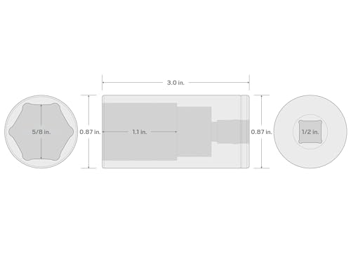 Image of TEKTON 1 /2 Inch Drive x 5 /8 Inch Deep 6-Point Socket | SHD23016