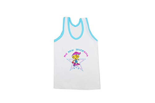Image of White Sleeveless Vest /Baniyan and Cotton Multicolored Bloomers for Boys Pack of 6