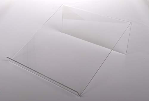 Preisvergleich Produktbild Queence / Buchstütze / Buchständer / Tablet-Stütze / Warenstütze / Acrylhalter / Warenträger aus Acrylglas / Werbeaufsteller, Größe:40x41x16 cm